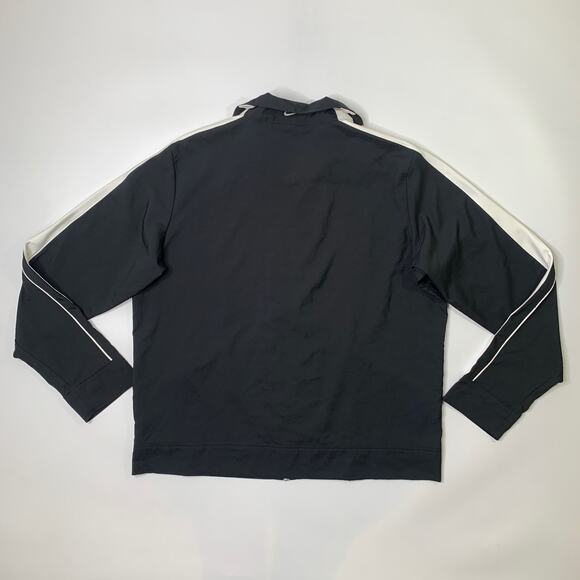 Vintage Nike Jacket Womens XL Extra Large Black White Fit Dry Full Zip Track Y2K - Picture 9 of 11